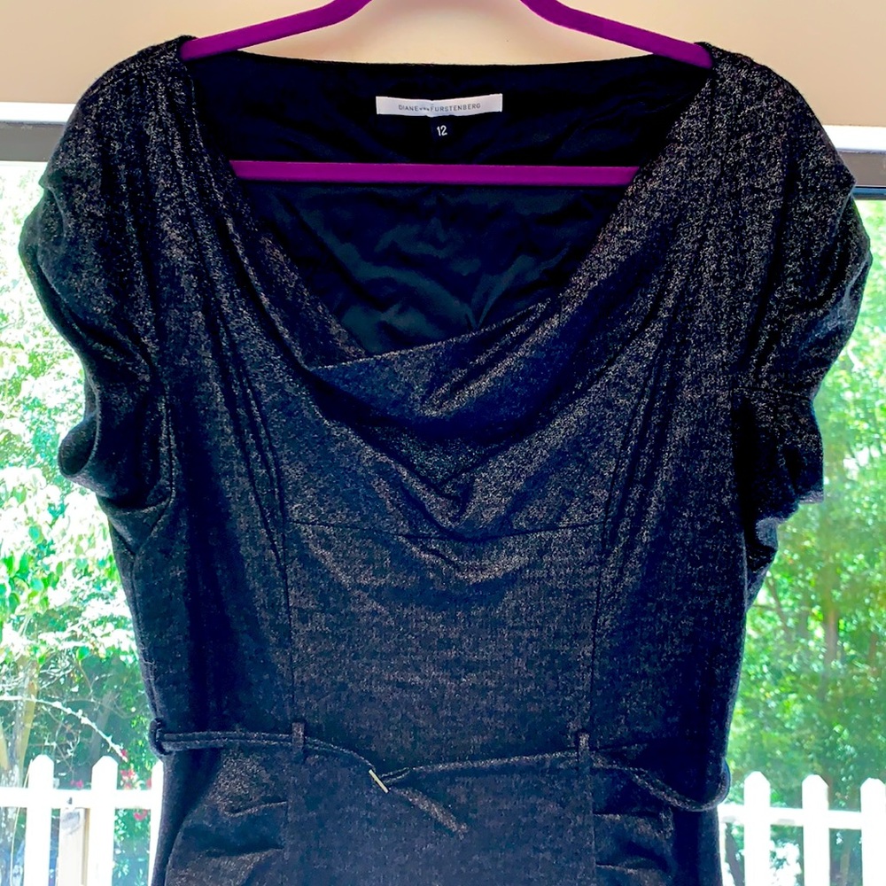 Sexy Classy DVF black shimmer dress